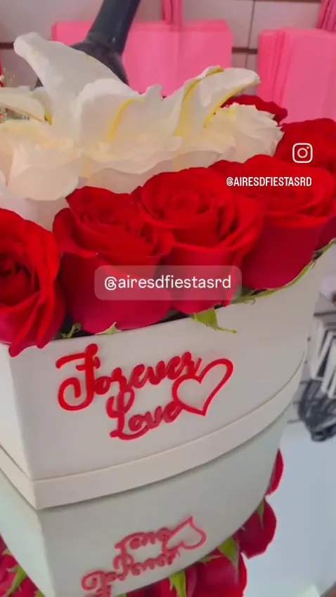 Caja de rosas rojas Forever Love